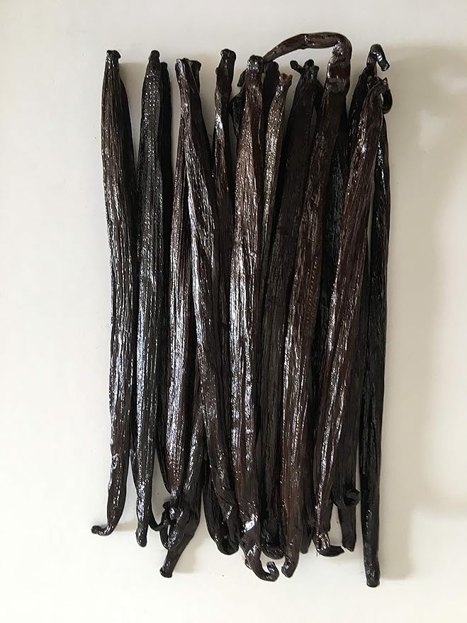 2oz Tahitian Vanilla Beans Grade A for Extract, Cooking and Baking by FITNCLEAN VANILLA| 2 Ounces (1/8Lb) Bulk 6"-7" Fresh Gourmet NON-GMO Pods
