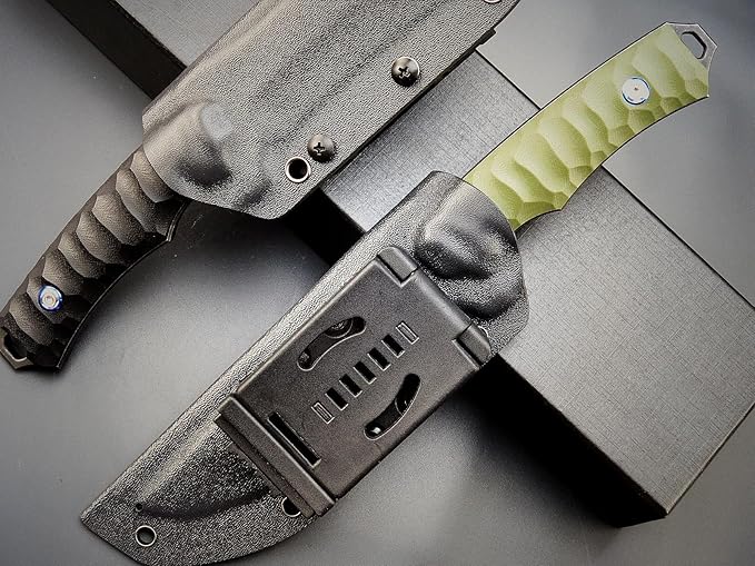 Eafengrow EF132 Fixed Blade Knife, DC53 Steel Blade,G10 Handle Full Tang EDC Fixed Knifes Straight Knife for Working Camping Hunting with Kydex Sheath