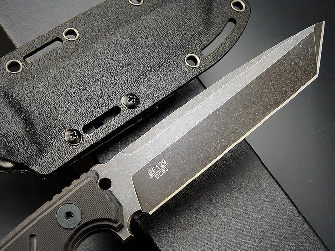 Eafengrow EF129 Fixed Blade Knife, DC53 Steel Tanto Blade,G10 Handle Full Tang Fixed Knifes Straight Knife for Camping Hunting Adventure Survival and EDC Tool