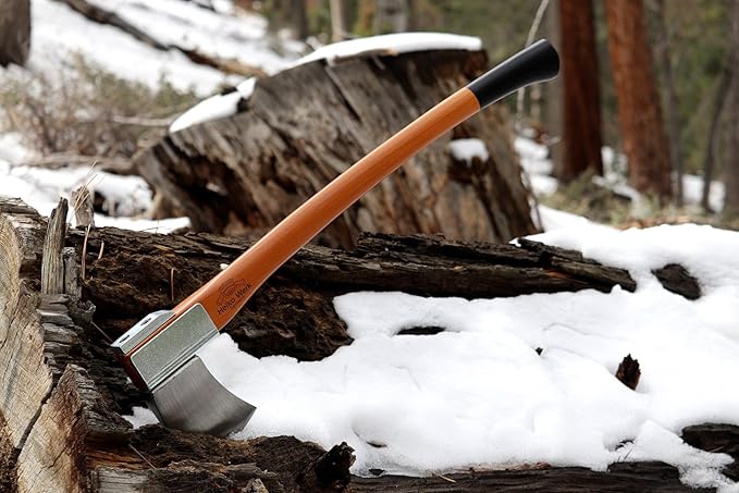 1844 Helko Werk Germany Vario Universal Axe - German Made Midsize General Purpose Felling Axe for Felling Trees, Cutting Timber, and Splitting Wood - Head 4.25lbs, Handle 30in. (Universal) #10053