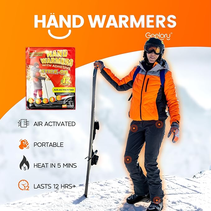 Hand Warmers Disposable 500/375/240/125/90/55/30 Pcs, Long-Lasting Up to 12 Hours for Warm Body, Safe Portable Hand Warmers for Camping, Fishing, Winter for Women Men Mom Dad