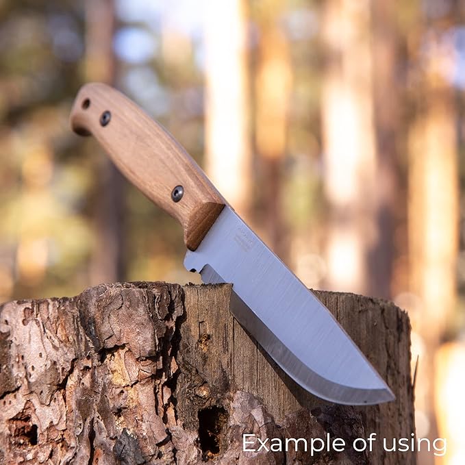 BPS Knives Blank Adventurer - Full-Tang Blank Knife for Knifemaking- Carbon Steel 1066 Blade - Scandinavian Scandi Grind Knife Blank - DIY Knives Making Blades