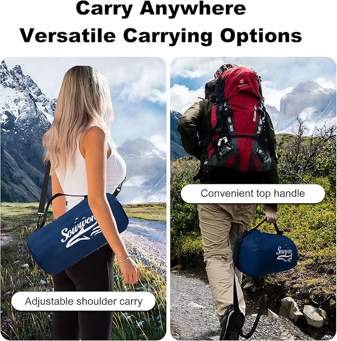 Waterproof Outdoor Blanket 92”X 60” Packable, Stadium Blankets for Camping with Quilted Fleece Lining, Large Windproof Emergency Throw Mat for Garss Picnic Hiking Road Trip, Machine Washable, Navy