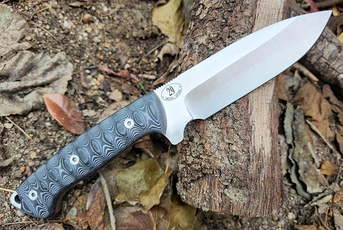 JEO-TEC Nº29 Full Tang Bushcraft Survival Hunting Camping Knife - MOVA-58 Stainless Steel - 10'' Overall - Fixed Blade Knife with Sheath - Handmade in Spain