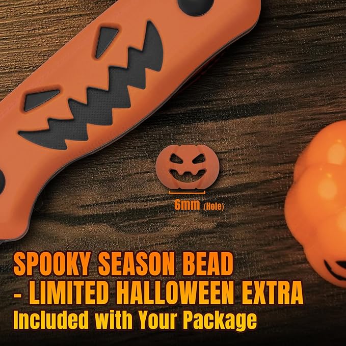 Kizer Drop Bear Fixed Blade Knife, 2.57" 14C28N Blade Halloween EDC Camping Knife with Orange & Black G10 Handle, Small Hunting Knives with Adjustable Kydex Sheath, Compact Survival Knives, 1094HW1