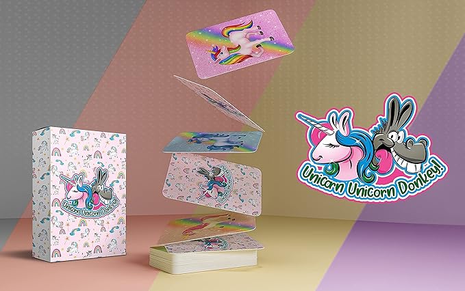 Unicorn Unicorn Donkey! - Fun Card Game for Kids & Families. Corral as Many Magical Unicorns as You Can, but Beware of Those Dorky Donkeys | 2-6 Players | Ages 4+ | from PBN'J Games