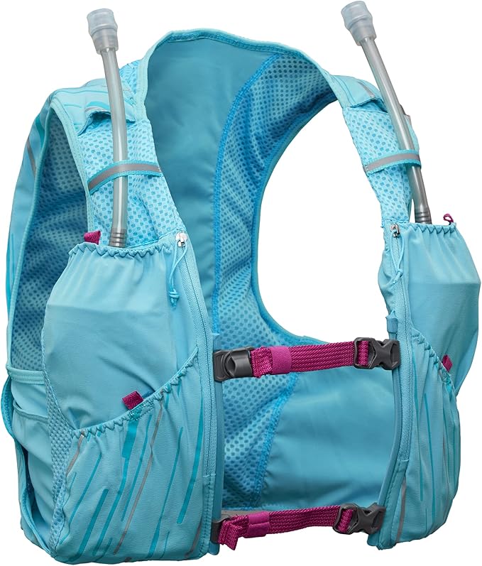 Nathan Pinnacle Race Vest 4L Running Vest with Water Bottle, with Two 20 oz Hydration Soft Flasks, Water-Resistant Pockets, Lightweight & Moisture Wicking