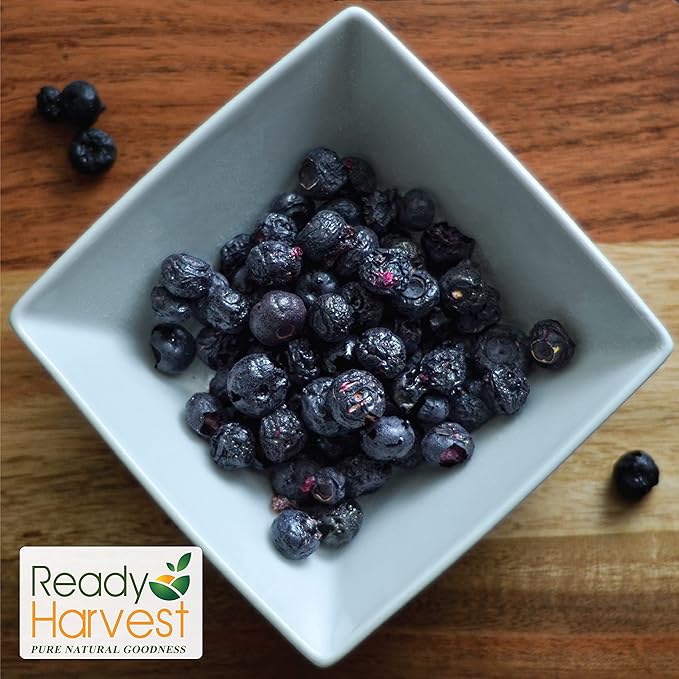 Ready Harvest Freeze-dried Blueberries | Blueberries Freeze-dried Fruit | Healthy Trail Mix | Camping food, School Emergency Food Supply 30 years | #10 Can 6 Cans