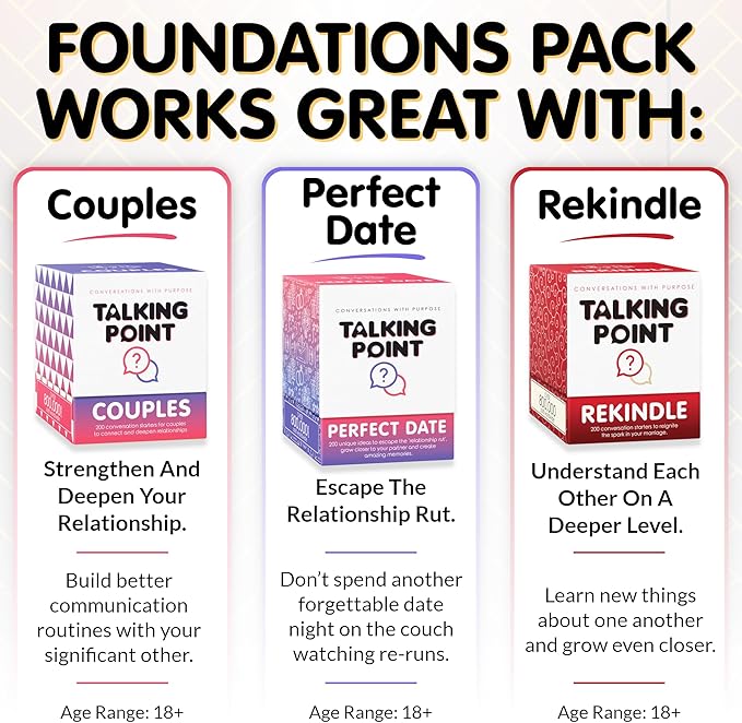 200 Foundational Conversation Starter Cards for Couples - Fun Relationship Card Game to Build Love and Marriage on a Solid Foundation - Perfect Wedding or Engagement Gift