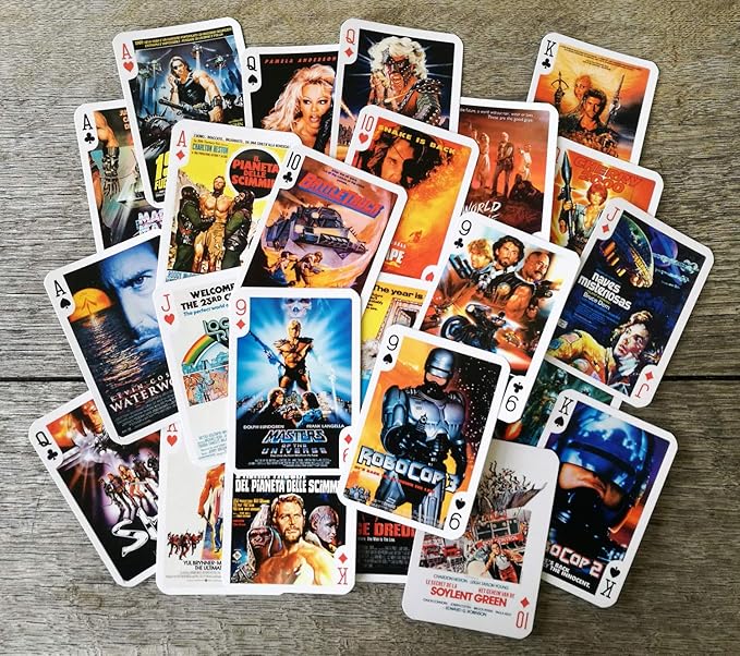 POSTAPOCALYPTIC Playing Cards (Poker Deck 54 Cards All Different) Vintage Trash Action Horror Movie Posters