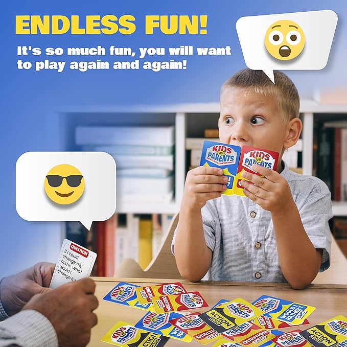 Kids VS Parents ??A Hilarious Family Game with Conversation Starters & Fun Challenges ??Card Game for Kids, Teens & Adults | Perfect for Game Night, Travel, or Gifts