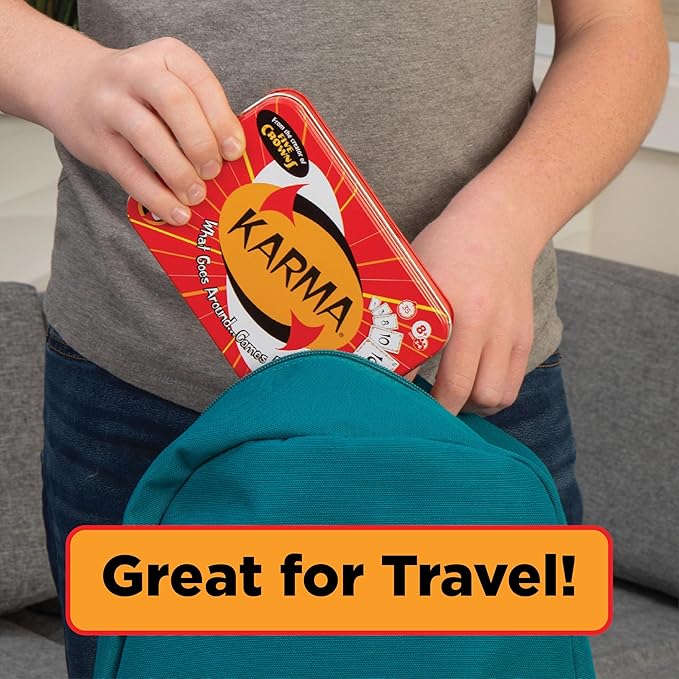 Karma Card Games for Kids ??Card Games for Adults, Family Games Night, Card Games for Families, Multi-Player, Screen Free, Travel Games, Playing Cards, What Goes Around, Comes Around, Ages 8+