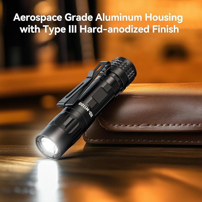 Small EDC Flashlight, 1100 High Lumens Rechargeable Pocket Light, Multi-Mode LED Flashlight with Clip for Everyday Carry and Emergencies