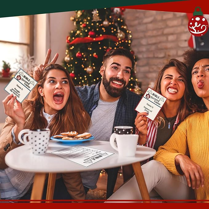 Leitee Christmas 5 Second Game Question Cards and 5 Second Hourglass Family Card Game Simple Questions for Party Travel Night Sleepovers Think Fast and Shout Out Answers (135 Pcs,Modern Style)