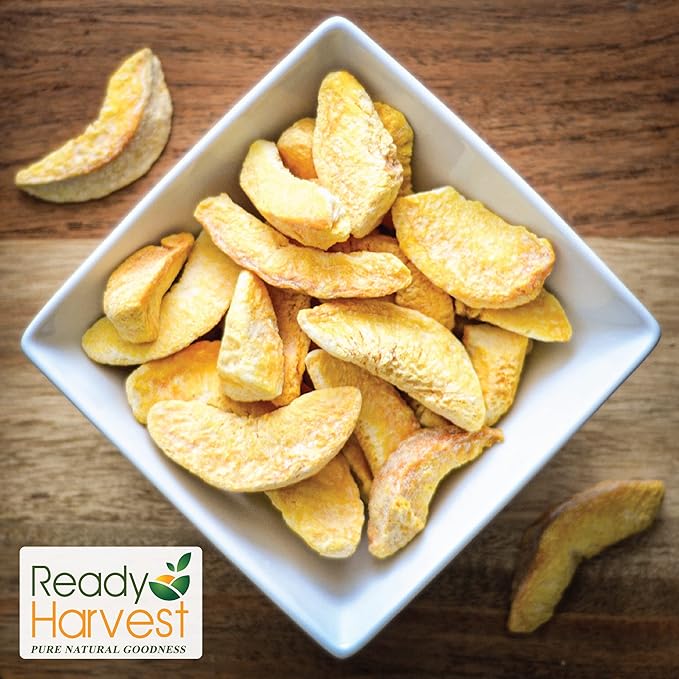Ready Harvest Freeze Dried Food - Peaches | Gluten-Free Snacks | Emergency Fruit | #10 Can | 25-Year Shelf Life | Cans Filled to the Top