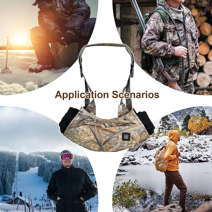Heated Hand Muff, Electric Heating Hand Warmer Pouch, Suitable for Outdoor Hunting, Sports, Photography, Golf, Football in Cold Winter Keep Warmth (Batteries no Including)