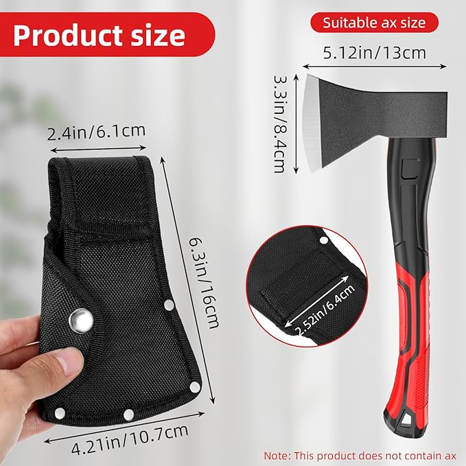 Hatchet Sheath Black Oxford Hatchet Cover with Belt Loop Safety Outdoor Camping Axe Blade Protection Cover Axe Blade Protector