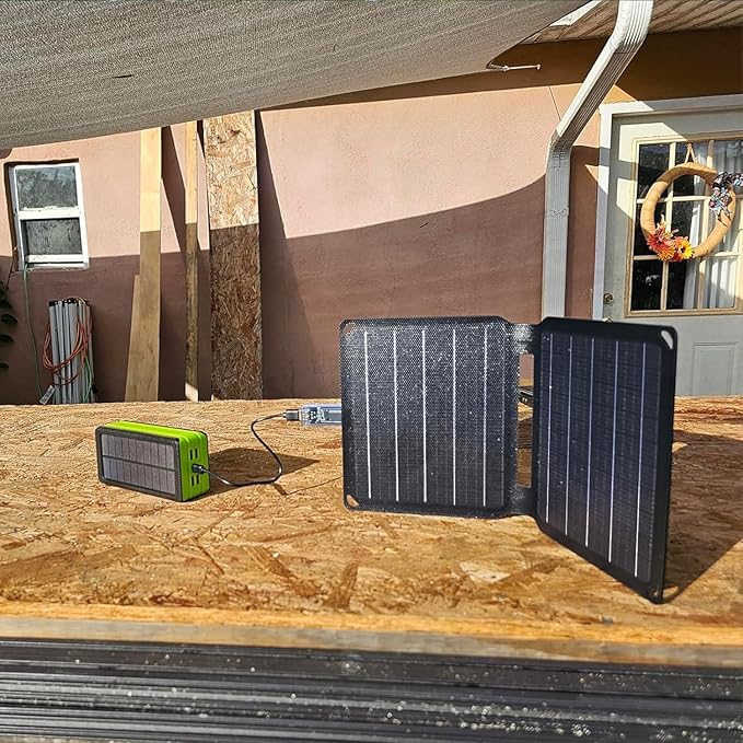 10W Solar Panels Portable (5V 2A Max),Foldable Solar Charger with USB-A Port for Cell Phone,Ipad,Power Bank, Ip67 Waterproof Monocrystalline Silicon Solar Panels for Camping Outdoor Backpacking