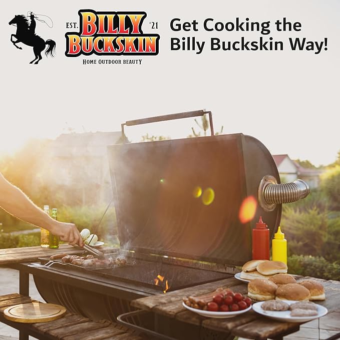1 Quart Lighter Fuel Bottle, Clean Burning, Low Odor & Fast Lighting Charcoal Lighter Fluid, Perfect Fire Starter for Outdoor BBQ, Grilling, Camping, Charcoal & Wood Fires & Bonfires by Billy Buckskin