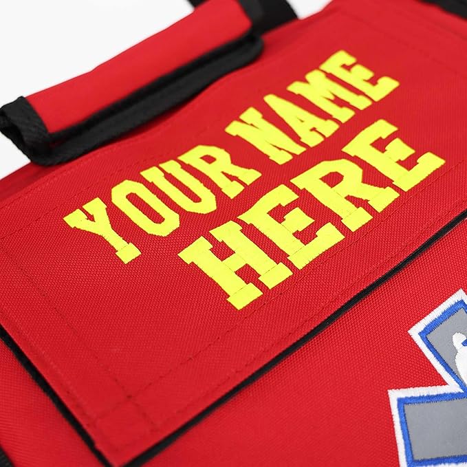 Lightning X Modular Large EMT Medic First Responder EMS Trauma Jump Bag w/Embroidered Name - RED