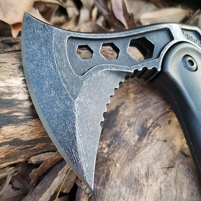 Doom Blade Camping Axe, Survival Throwing Hatchet with Sheath,Tactical Tomahawk Camping Cutting Wood Axe