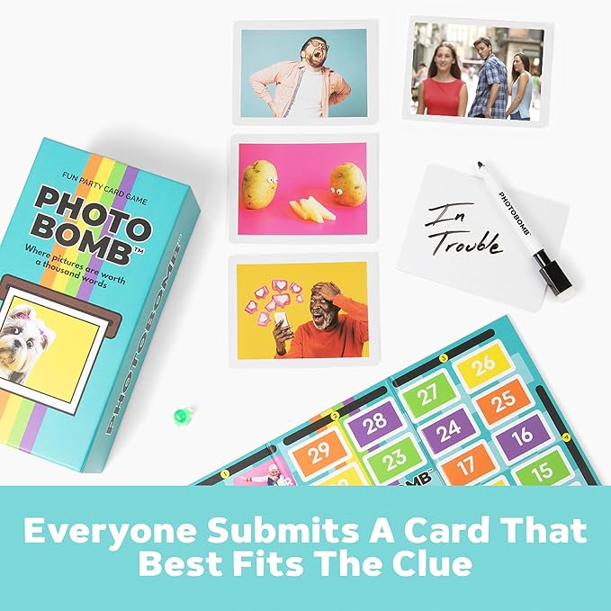Photobomb The Meme Party Game of Hilarious Image Cards & Storytelling | Ages 13+ | 3?? Players | 30 Min Playtime | Great for Fans of Storytelling Board Games & Party Nights