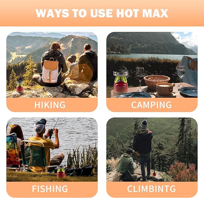 Hotdevil Bottletop Propane Camping Stove Portable 1-Burner Adjustable Stove with Wind Baffles Pressure Regulator equivalent to Gas One Great for Outdoor Hiking Cooking Backpacking campingï¼? More