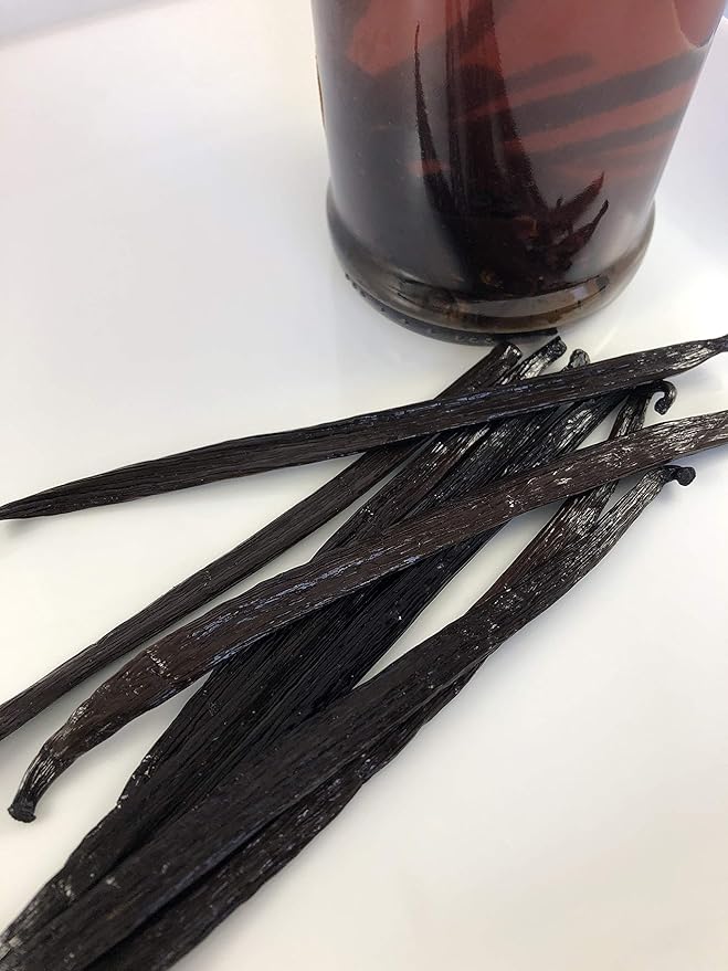 1oz Vanilla Beans Grade A Tahitian for Extract, Cooking and Baking by FITNCLEAN VANILLA| 1 Ounce Bulk 6"-7" Moist Fresh Gourment NON-GMO Pods