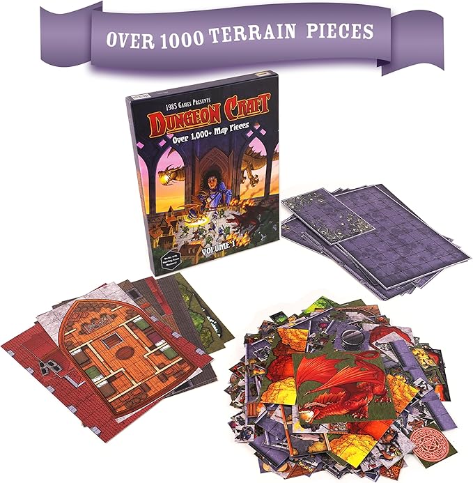 Dungeon Craft Board Game: Volume 1 Loose Leaf Inside a Custom Box, Water Resistant, Dry Erase by 1985 Games