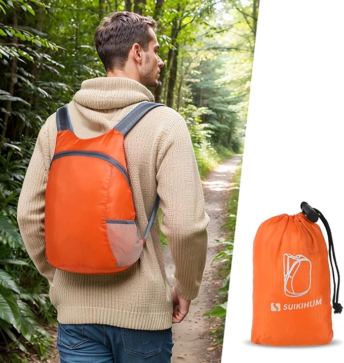 20L Ultra Hiking-Daypack Lightweight Foldable Travel Packable Backpack for Camping Cycling Outdoor,orange