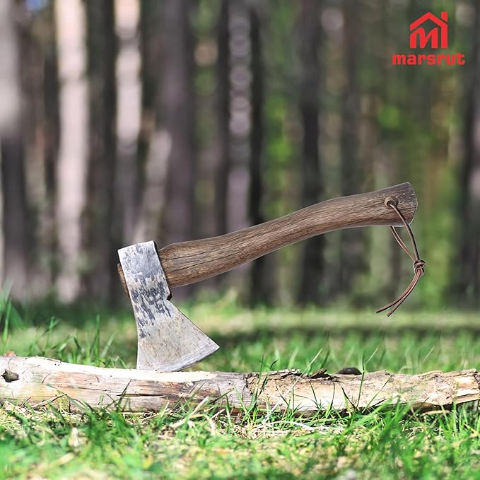 Marsrut 13'' Oak Wood Hatchet Handle Replacement ??Fits Most Camp, Broad, and Single Bit Axes ??Durable Wooden Axe Handle (1.9'' Wide)