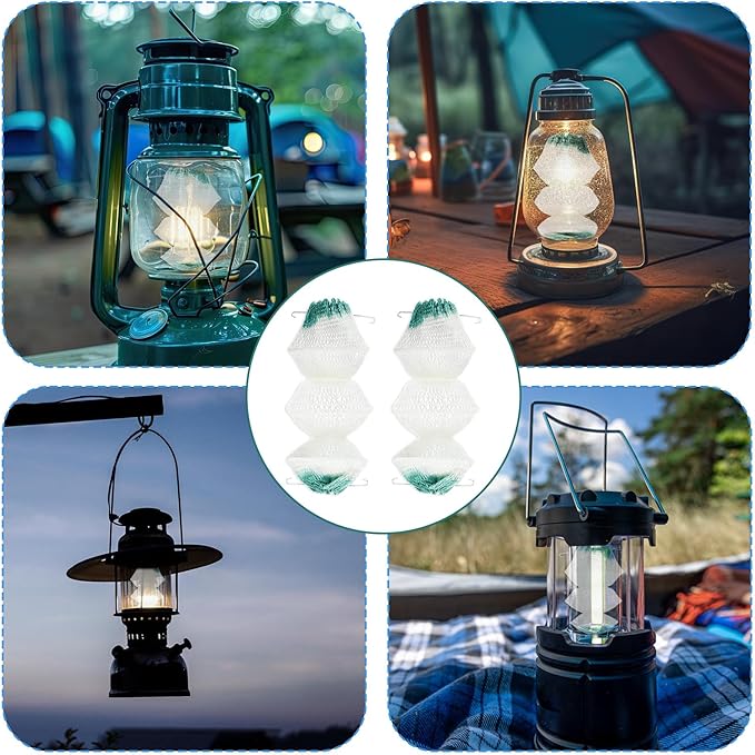 10 PCS Lantern Mantles, 3-Layer Propane Lantern Mantles, Mesh Gas Lamp Lanterns Mantle for Outdoor Camping and Natural Fueled Lanterns