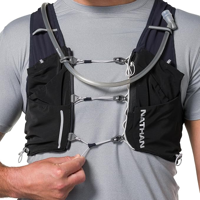 Nathan 12L Hydration Vest ??Quick-Fit Adjustments, Breathable Mesh, 1.6L Bladder, 8.8 oz, 6 Pockets, Pinnacle Pro
