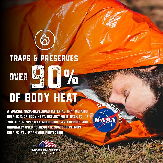 Emergency Sleeping Bag Survival – Thermal Blanket & Bivy Sack | Emergency Bivy & Survival Blanket | Outdoor Sleeping Bag & Hiking Sleeping Bag | Sleeping Bags for Adults