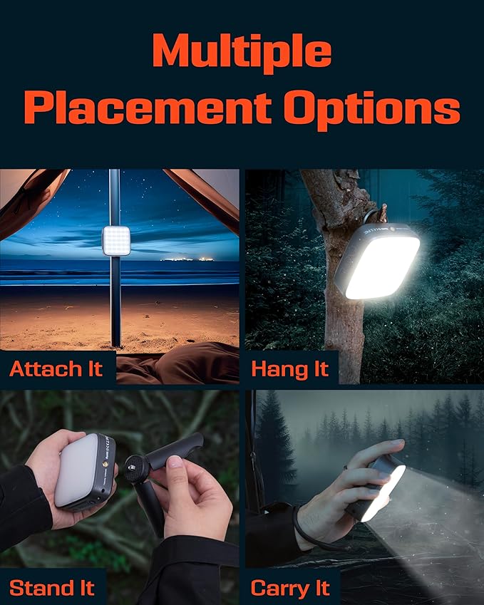 PREPARED4X Camping Lantern - Hanging Lantern w/ Bright & Warm Adjustable Lighting - Emergency Lantern w/ USB-C Charging Port - Rechargeable Camping Light for Power Outage, Tent, Outdoor, Hiking, Camp