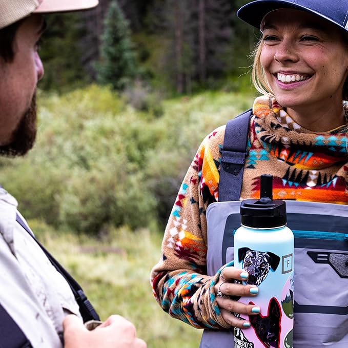IRON °FLASK Camping & Hiking Hydration Flask with 3 Lids - Stainless Steel, Double Walled & Vacuum Insulated Water Bottle - Leak Proof & BPA Free (Bubble Gum, Spout - 64 oz)