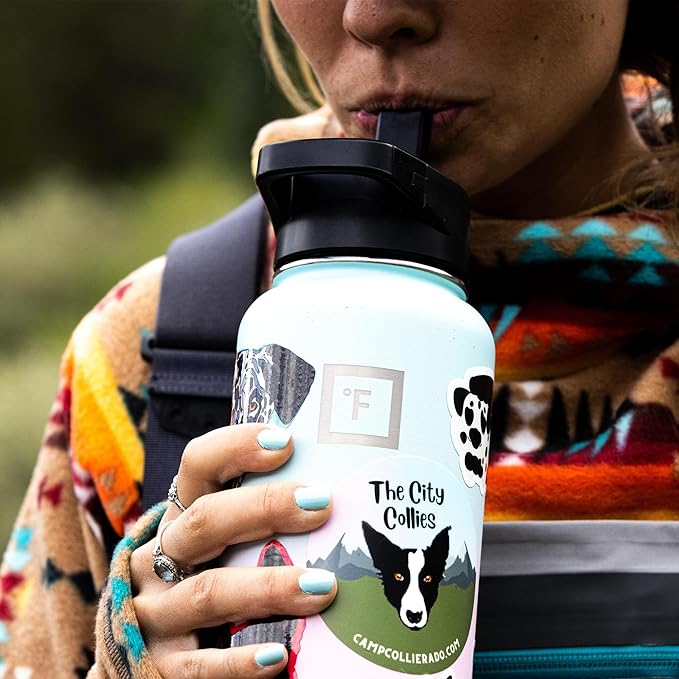 IRON °FLASK Camping & Hiking Hydration Flask with 3 Lids - Stainless Steel, Double Walled & Vacuum Insulated Water Bottle - Leak Proof & BPA Free (Bubble Gum, Spout - 64 oz)