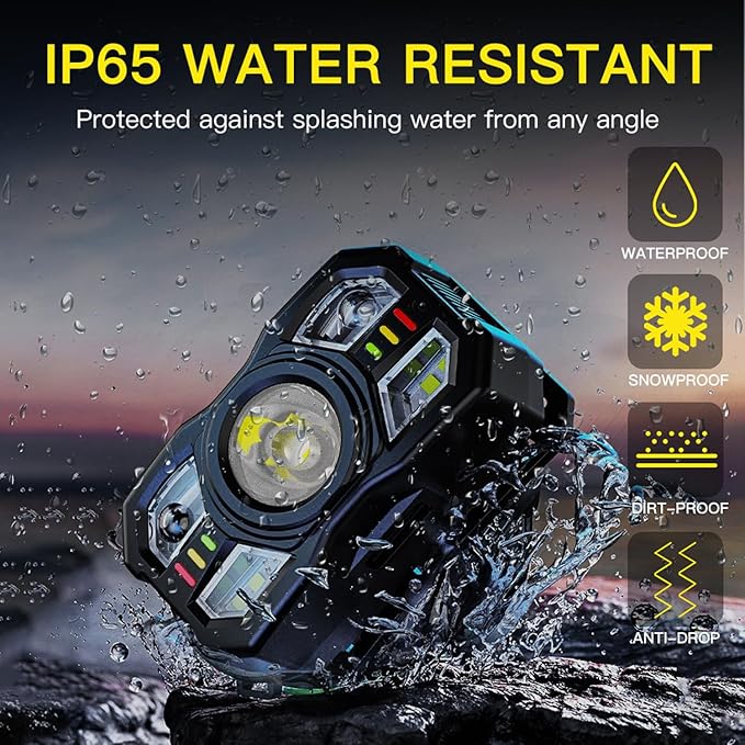 KunHe 20 Pack Headlamp Flashlight Head Lamps led Rechargeable Headlight Motion Sensor Head Lamp 10 Mode for Outdoor Camping Gear Hiking Fishing Running Cycling Headlight Emergency Lights for Home