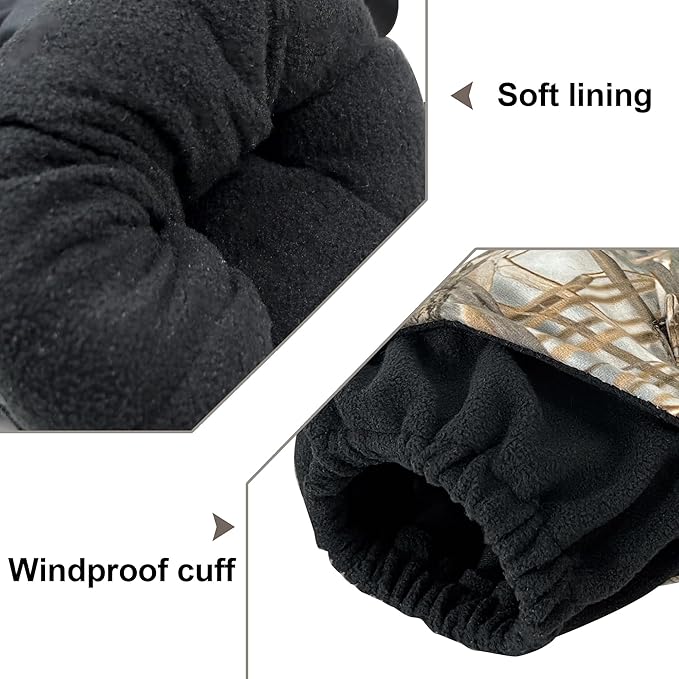MDSTOP Outdoor Hand Warmer Muff Fits for Hunting, Fly Fishing, Camping, Hiking (New Flannel Camo)