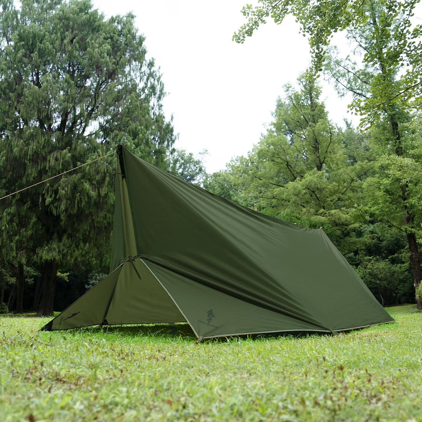 FREE SOLDIER Waterproof Camping Tarp Shelter Awning(Dark Green 10×10.5ft)