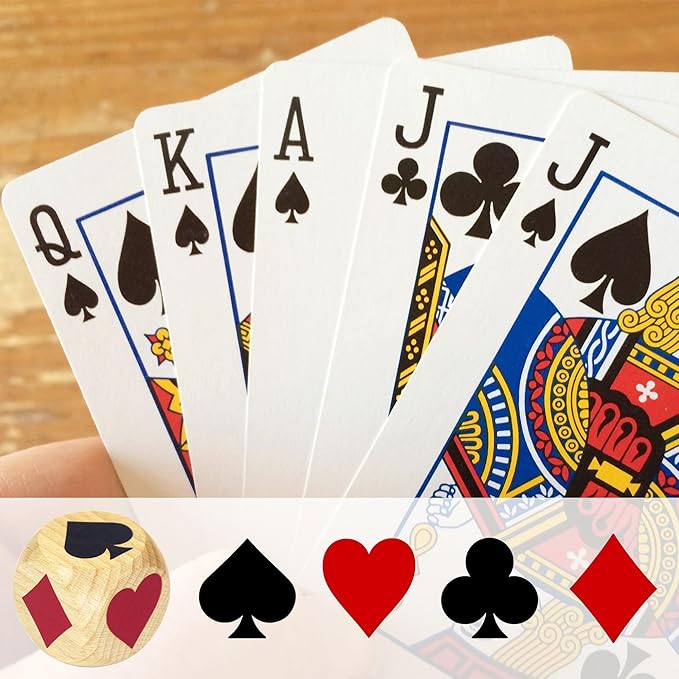 Marker Dice Euchre Pinochle Bridge Playing Cards Poker Whist Cards Markers Dice Euchre Cube Card Deck Marker Game Dice Wooden Indicator for Euchre Pinochle Bridge Enthusiasts (2 in) (1 Pc)