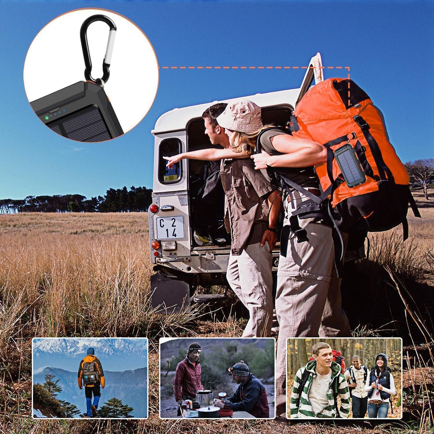 YELOMIN 38800mAh Solar Power Bank, Portable Charger USB-C Fast Charging Compatible with iPhone