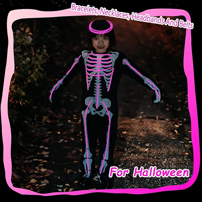 100 pk 8" Pink Glow Sticks Bulk Party Favors, Light up Glow Necklaces & Bracelets in the Dark Party Supplies For Christmas Valentine Halloween Birthday Neon Party (100 * Pink)