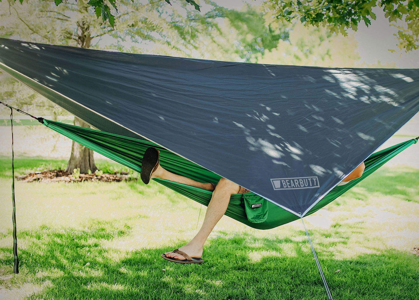 Bear Butt Hammock Rain Fly - 11 x 9 ft Hammock Tarp & Camping Tarp - Easy to Set Up, Waterproof