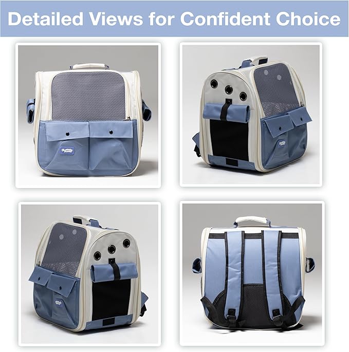 Cat Backpack Carrier Airline Approved ??Breathable Pet Carrier Backpack for Small Dogs, Cats, Puppies, Rabbits ??Travel Dog Backpack with Ventilated Design for Hiking, Outdoor, Car Trips