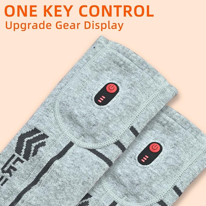 FREEHILL Merino Wool Heated Socks for Men Women, 5000mAh One-Click Control Rechargeable Cold Weather Heated Ski Socks