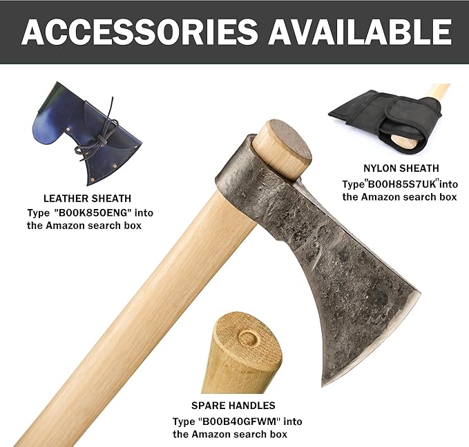 Throwing Axe - Win Your Next Viking Throwing Tomahawk Competition! 19" Hand Forged Hatchet from High Carbon Steel, NMLRA Approved, 100% Guaranteed from Defects