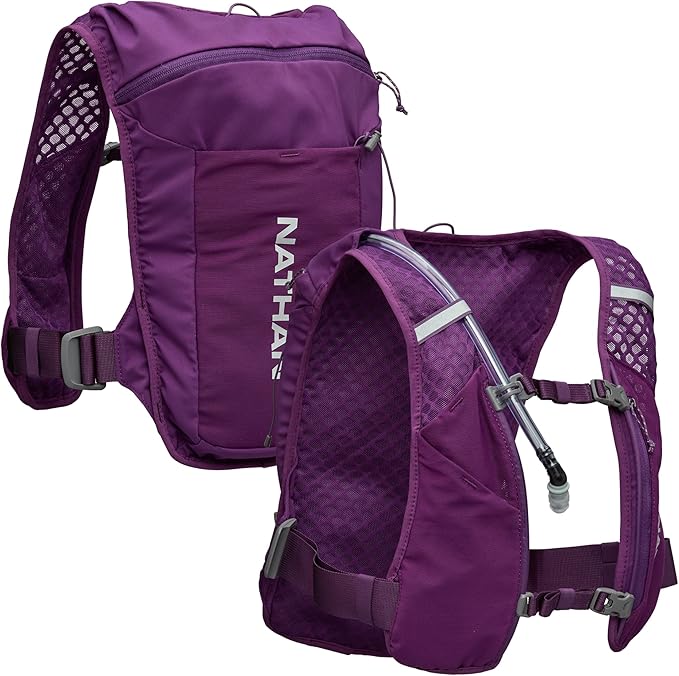 Nathan QuickStart 1.5L Hydration Pack Vest with Bladder or flasks, Storage Pockets, Breathable Moisture-Wicking Fabric, Adjustable Straps for Running, Hiking, Walking, Marathons, Obstacle Races