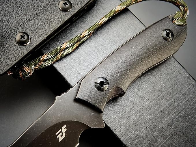 Eafengrow EF130 Fixed Blade Knife, DC53 Steel Blade,G10/Micarta Handle Full Tang EDC Fixed Knifes Straight Knife for Working Camping Hunting Field Adventure Survival