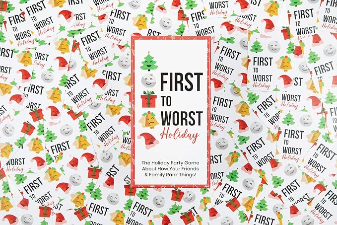 Holiday Party Game - The Christmas Card Game About How Your Friends & Family Rank Things - for Kids, Tweens, Teens, Adults, Families, Groups and Fun Parties with Polarizing Priorities